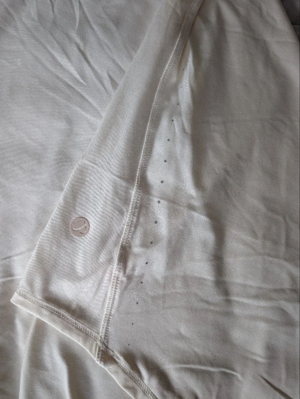 LIKE NEW Crz Yoga Lightweight Crew neck Long Sleeve Top, Cream, Size Medium